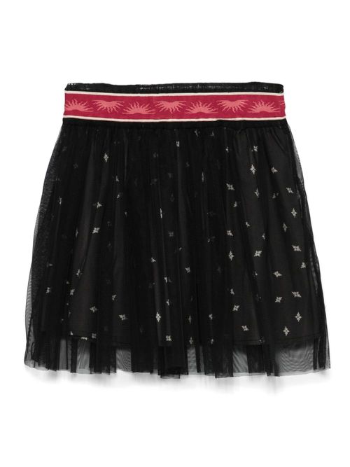 Layered tulle mini skirt - Black