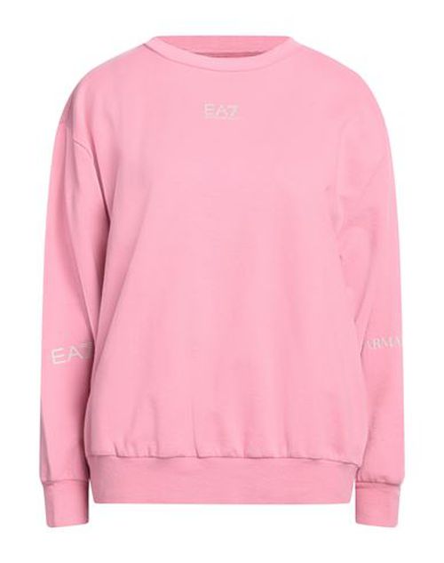 Ea7 Woman Sweatshirt Pink Size L Cotton, Elastane