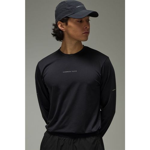 BoohooMAN Mens Common Pace Running Regular Fit Long Sleeve T-shirt - Black - Sma