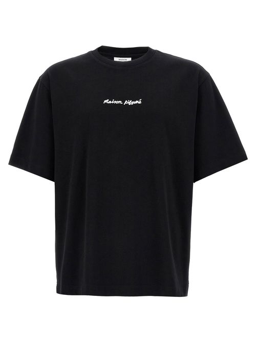 Logo-Embroidered Cotton T-Shirt — Black