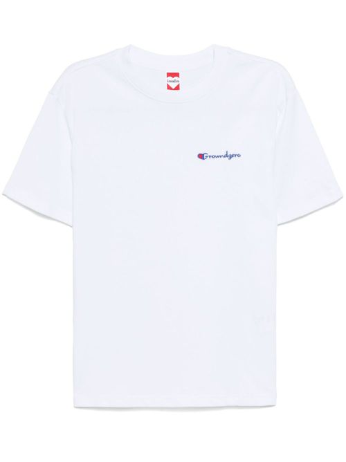 Logo print cotton t-shirt - White