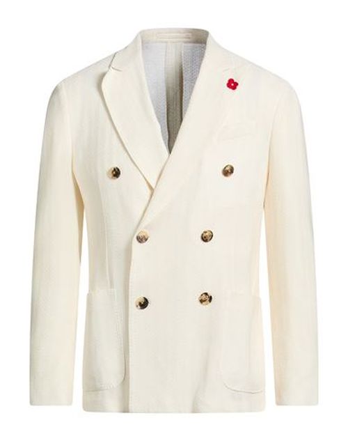 Man Blazer Ivory Size 42 Cotton
