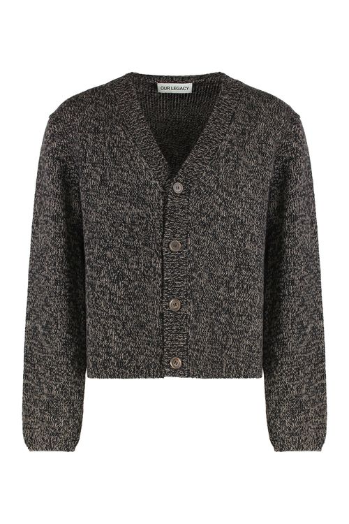 Academy Cardigan in Bear Twist Mouline Wool