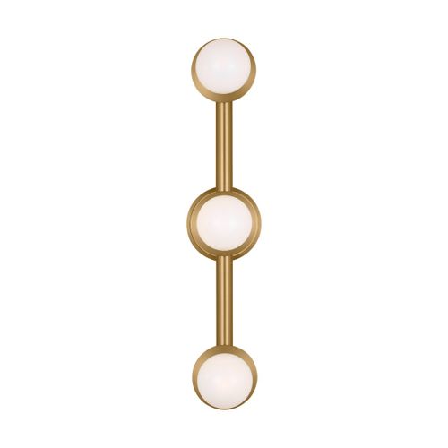 Burnished Brass Bathroom Vanity Light from the Nodes Collection