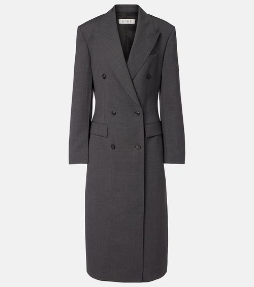 Róhe Double-breasted virgin wool coat