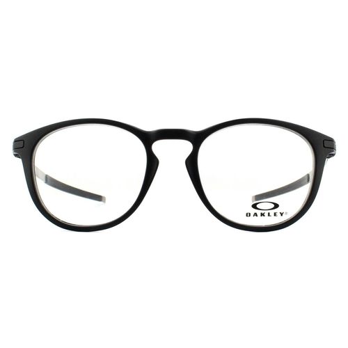 Oakley Glasses Frames Pitchman R OX8105-01 Satin Black on Matte Silver