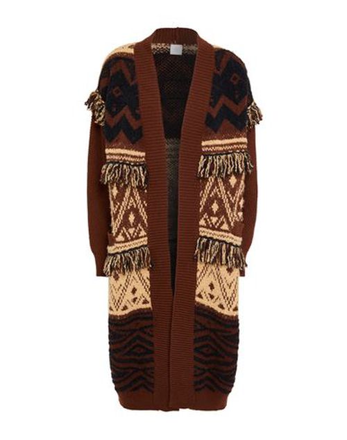 Woman Cardigan Brown Size XS Wool, Viscose, Cashmere, Polyamide, Alpaca wool