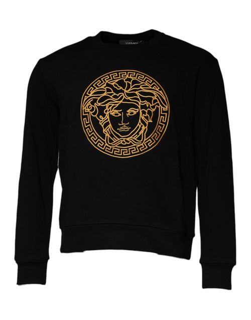 Medusa Embroidery Sweatshirt — Black
