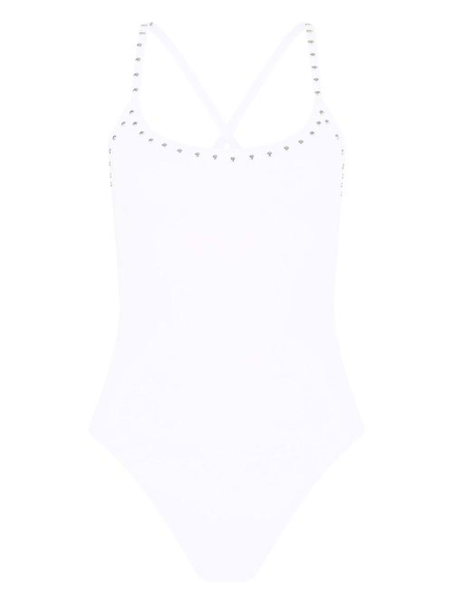 Studded swimsuit - White