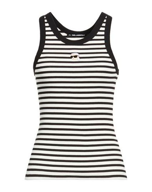 Woman Tank top Black Size L Cotton, Elastane
