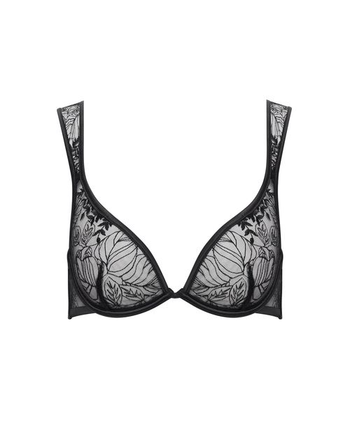 Bluebella Seraphim Embroidered Sheer Bra Black