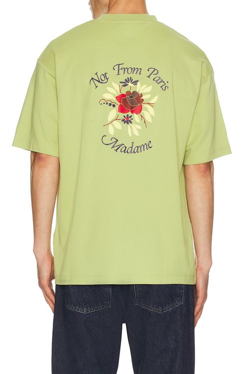 Drôle De Monsieur Dr&ocirc;le De Monsieur T-Shirt Slogan Rose in Light Olive - Olive. M also in L, S, XL/1X, XXL/2X