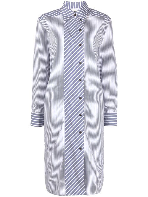 Striped shirt dress - Blue