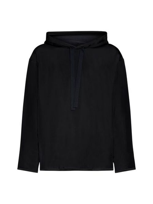 Jil Sander Logo Embroidered Reversible Drawstring Hoodie