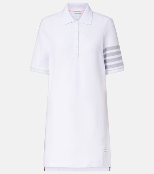 4-Bar cotton piqué polo dress