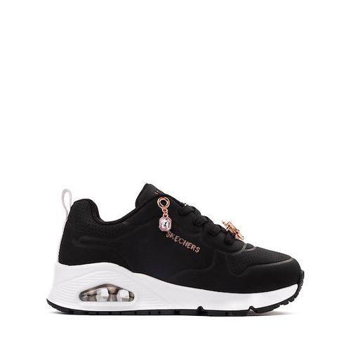 Skechers Street&trade; Uno Gen1: Trendy Jewels Sneaker - Little Kid / Big Kid - Black / Rose Gold