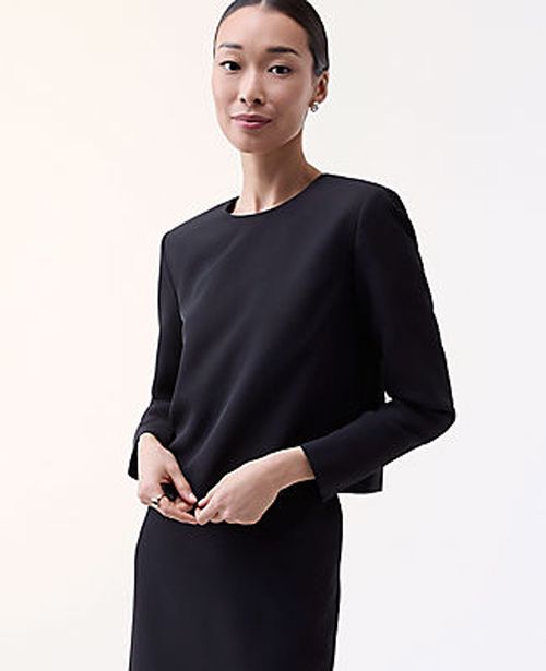 Ann Taylor The Crew Neck Top in Fluid Crepe