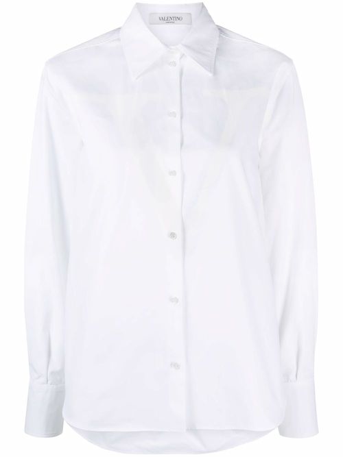 Long-sleeve cotton shirt - White