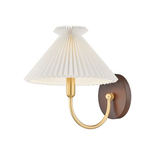 Aged Brass Wall Sconce from the Acacia Collection