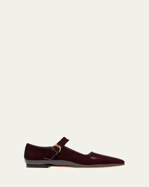 Tramonto Croc-Embossed Leather Ballerina Flats