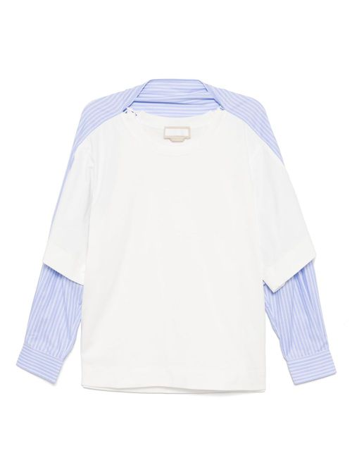 Litkovskaya layered long-sleeves top - White