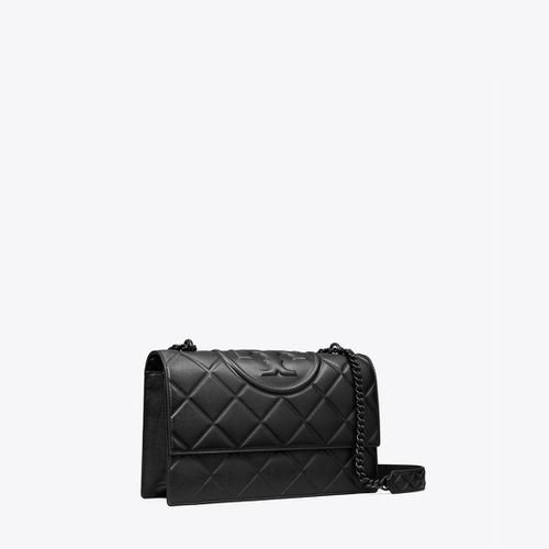Small Fleming Polished-Grain Convertible Shoulder Bag