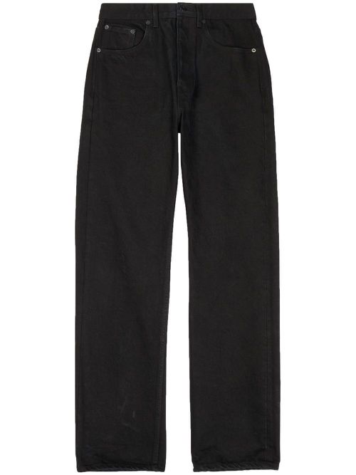 Relaxed straight-leg jeans - Black