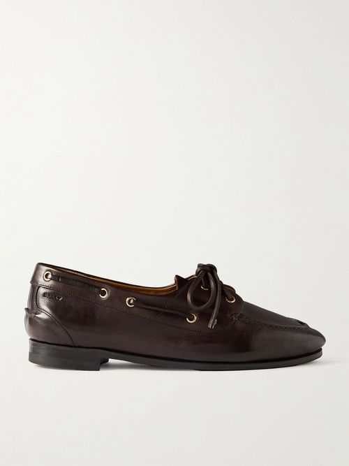 Pathy Leather Loafers - Brown
