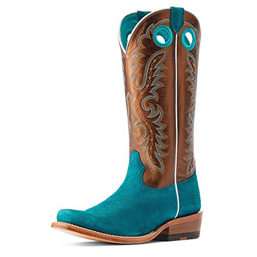 ARIAT Futurity Boon Western Boots Navy Sueded Caiman Belly
