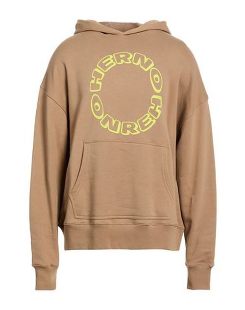 Man Sweatshirt Camel Size 40 Cotton