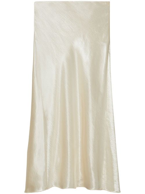 Satin midi skirt - Neutrals