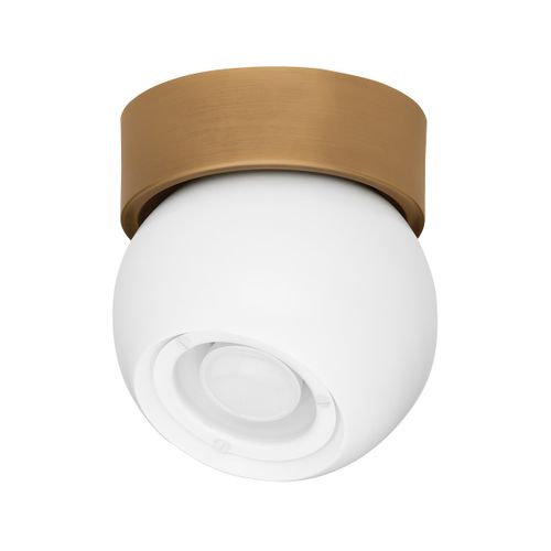 Patina Brass And Soft White Flush Mount from the Odin Collection