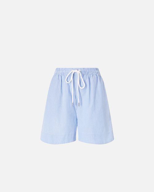 Striped cotton shorts with elasticated waist - L