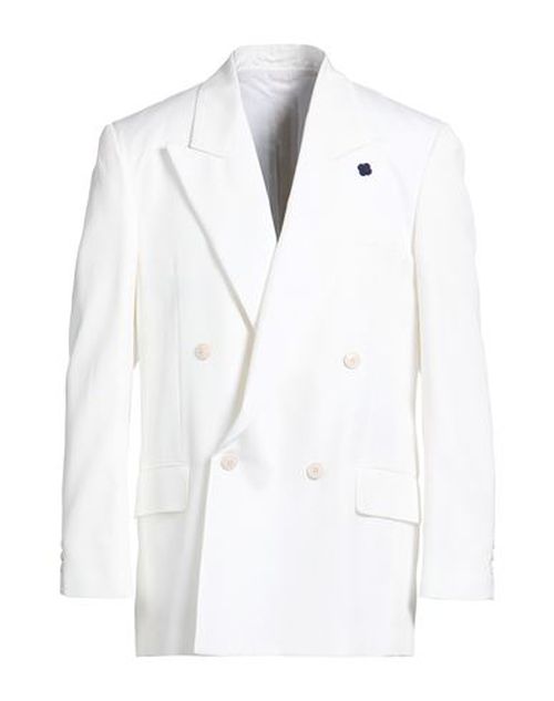 Man Blazer White Size 40 Viscose