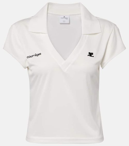 Courrèges Logo jersey polo shirt