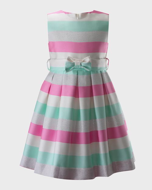 Girl's Sparkle Striped Party Dress