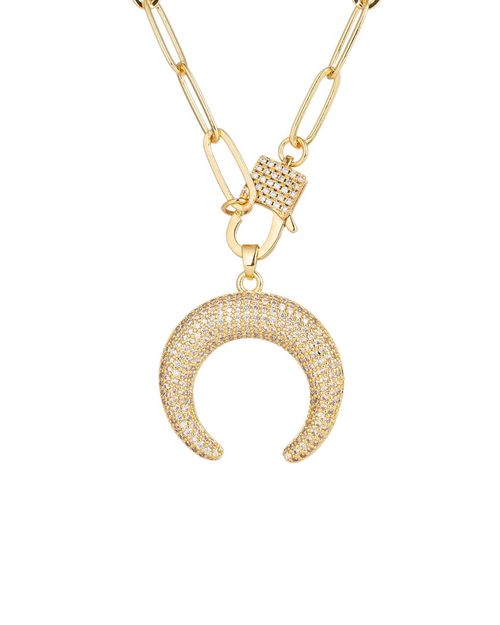 The Luxe Collection CZ Paperclip Pendant Necklace