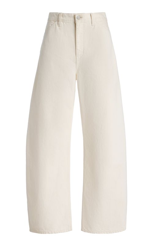 Tribeca Stretch Mid-Rise Barrel-Leg Jeans