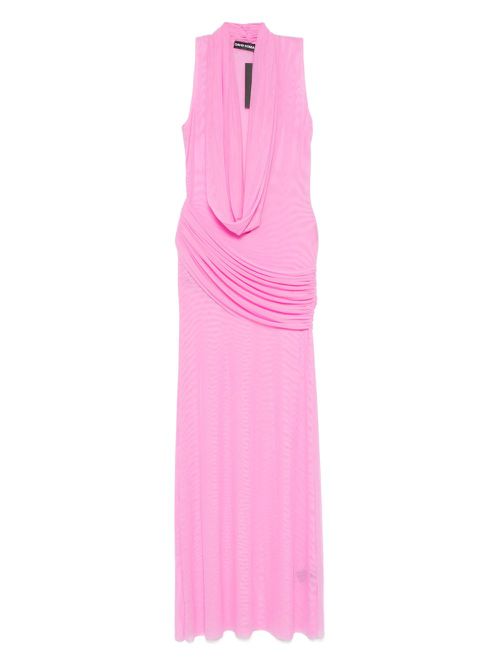 Semi-sheer maxi gown - Pink