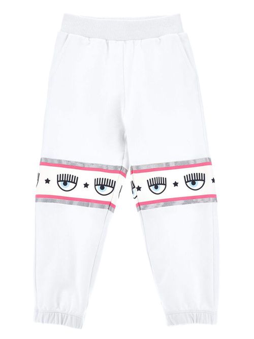 X Monnalisa Maxilogomania track pants - White