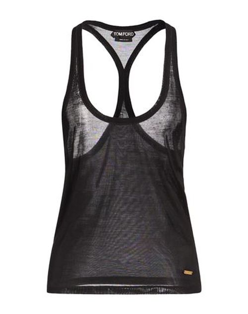 Woman Tank top Black Size 2 Silk