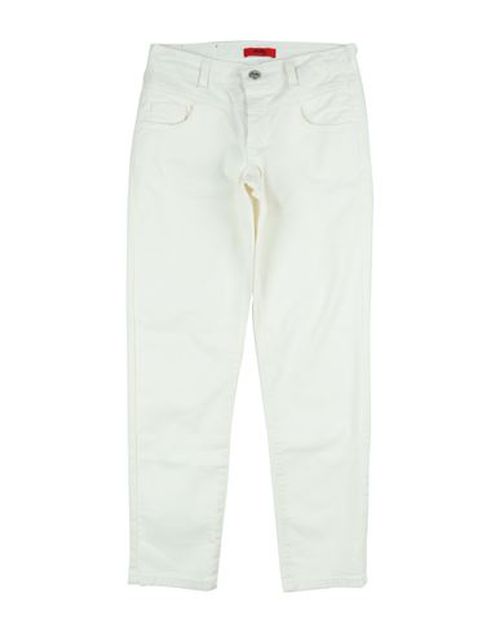 Kid Girl Pants White Size 12 Cotton, Elastane