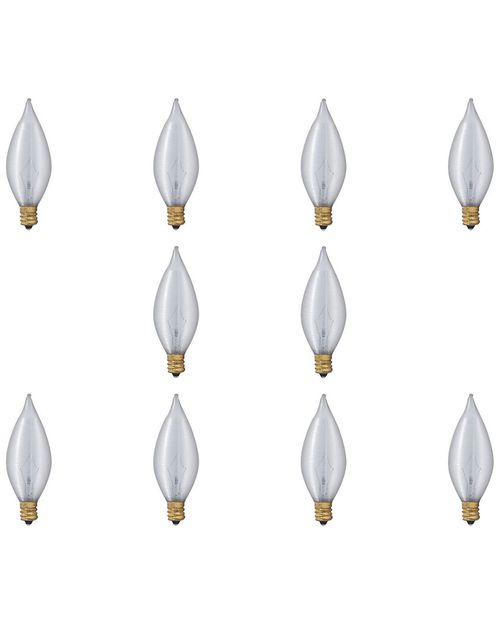 Set of 10 Incandescent Satin Bulbs