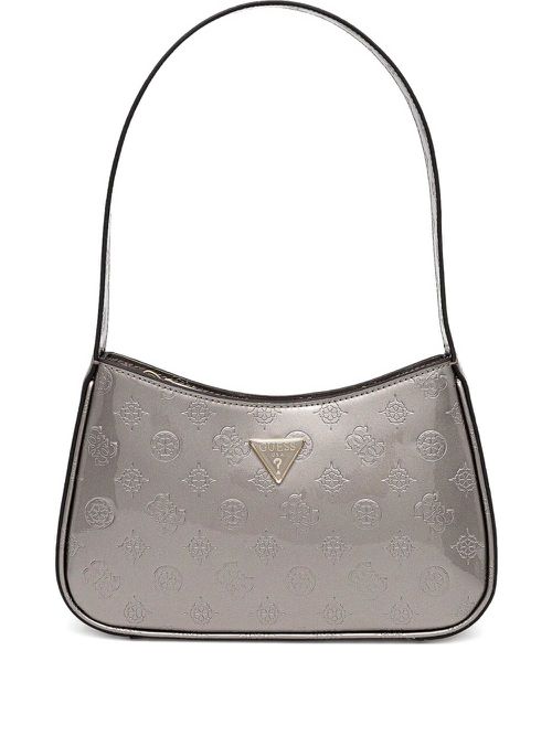 Arnela monogram-debossed shoulder bag - Grey