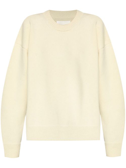Drop-shoulder crew-neck jumper - Neutrals