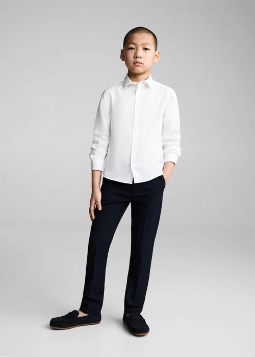 Oxford cotton shirt white - Kids - 