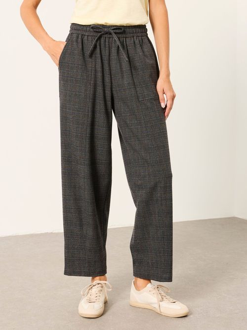 FatFace Alev Grey Tapered Check Trousers