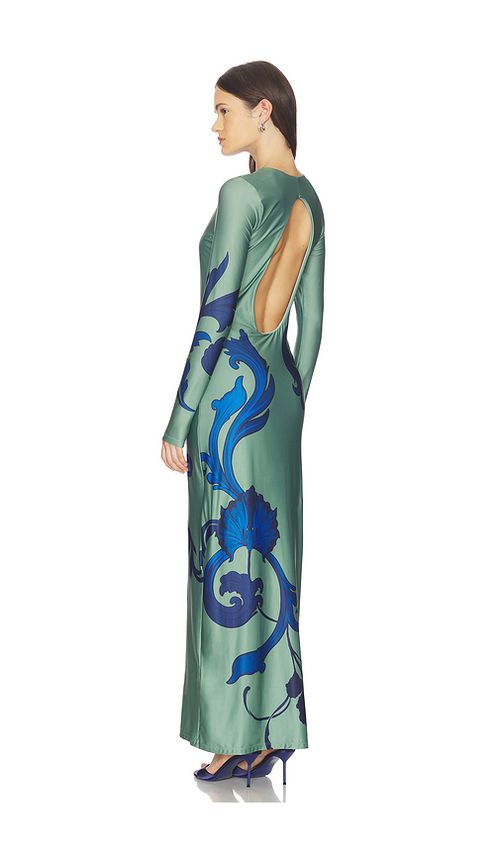 Especia Lim in Bloom Maxi Dress in Sage,Royal. L. Also in M, S