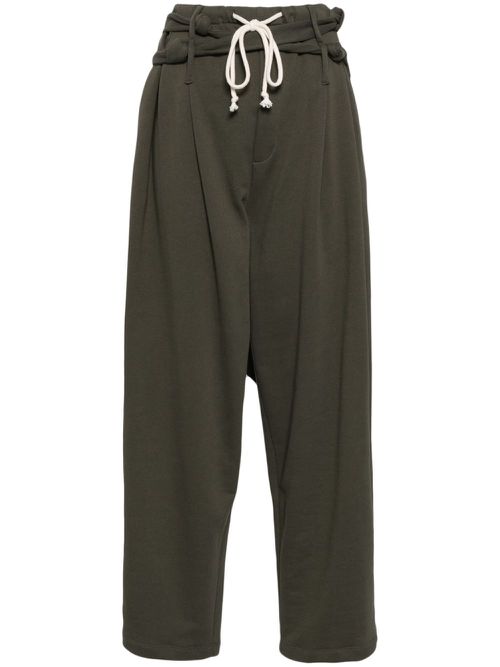Strap tapered trousers - Green