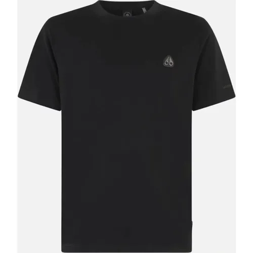 Men's Moose Knuckles Crescent Tee 292 Black - Size: 44/Regular